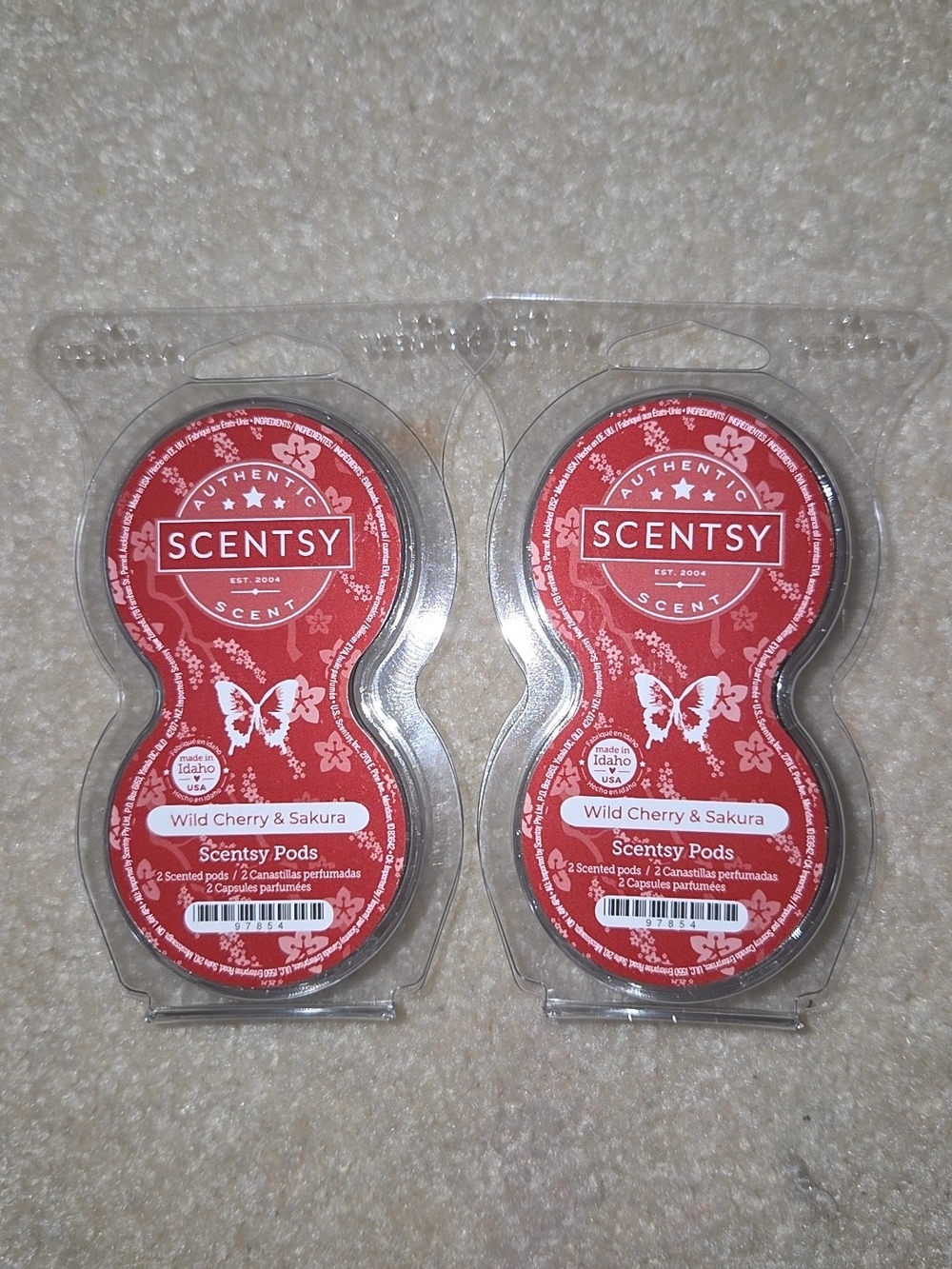 Scentsy Wild Cherry & Sakura Pods - Red